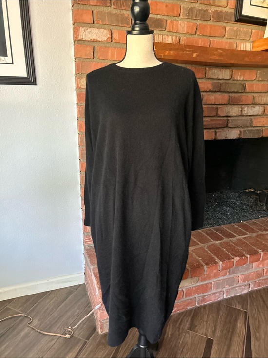 C.T. Plage Dresses & Skirts - C.T. Plage Racoon Wool Long Sleeve Midi Dress in Black Sz S/6 US